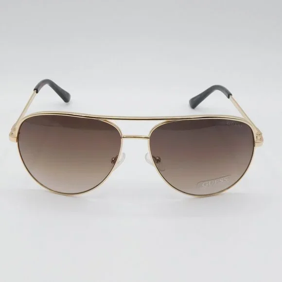 NEW GUESS GU6098 32F GOLD BROWN GRADIENT AVIATOR WOMEN'S SUNGLASSES 64-1… - Picture 4 of 11